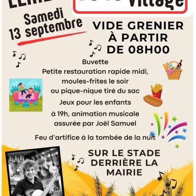 Fête au village Lémeré 13 septembre 2025