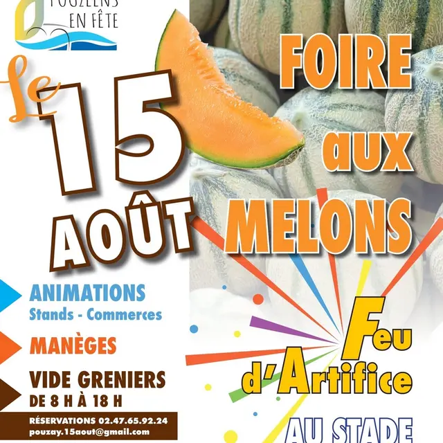 Foire aux melons Pouzay 15 août 2025