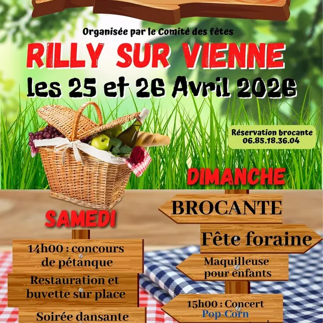 Foire aux plaisirs Rilly-sur-Vienne 25 et 26 avril 2026