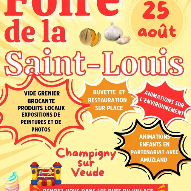 Foire de la Saint-Louis Champigny-sur-Veude 25 août 2025