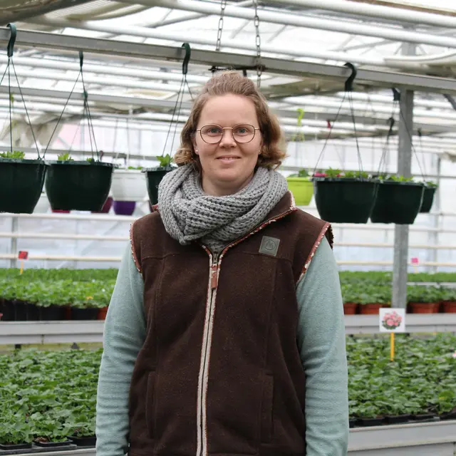 Aline et ses plants