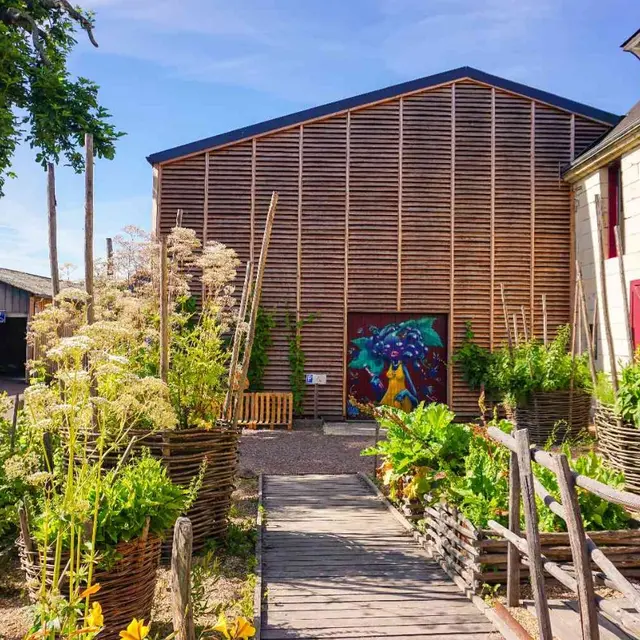 Jardin des arômes vue sur chai