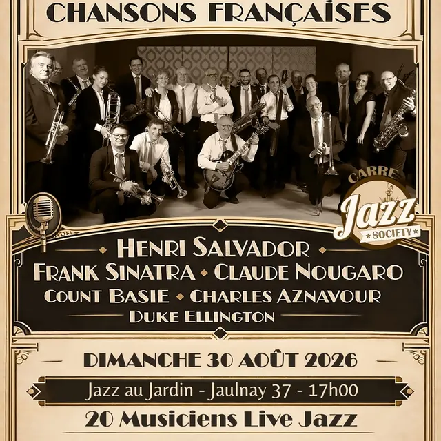 Jazz au Jardin Carré Jazz Society Jaulnay 30 août 2026