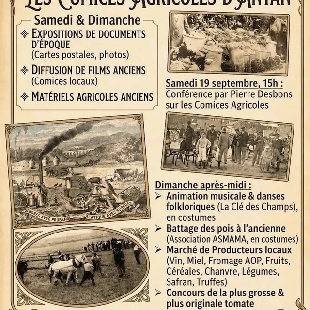 Les comices agricoles d'antan Sainte-Maure-de-Touraine 19 et 20 septembre 2026