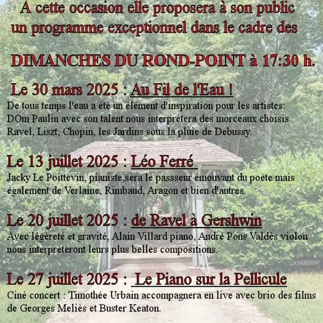 Les dimanches du Rond-Point Chaveignes mars-juillet 2025