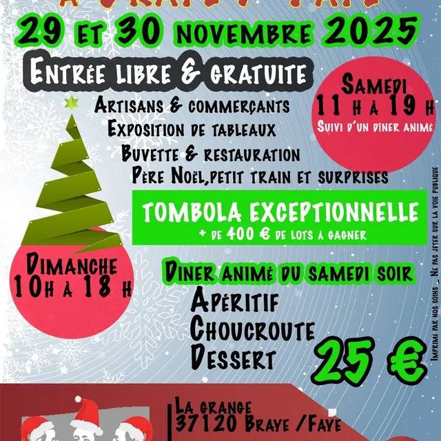 Marché Noël Ducs de Richelieu Braye-sous-Faye 29 et 30 novembre 2025