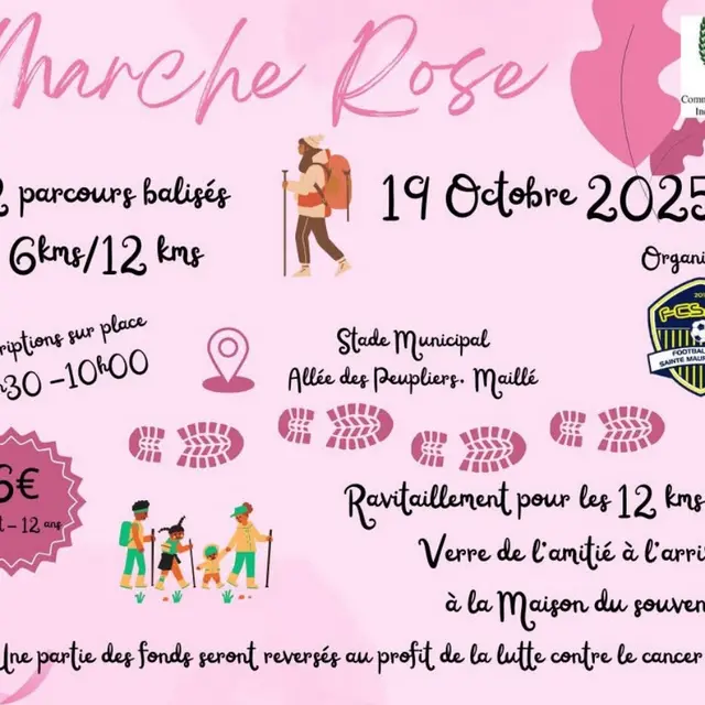Marche Rose Maillé 19 octobre 2025