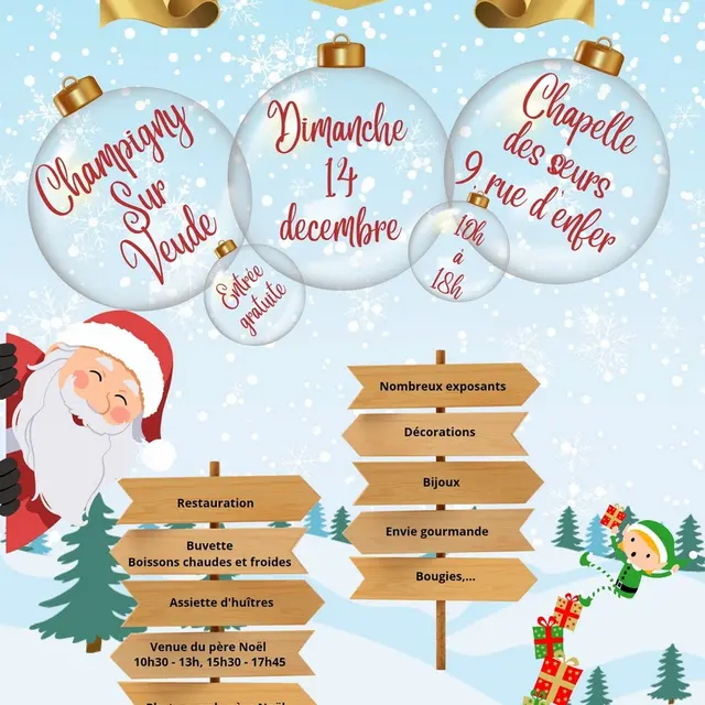 Marché de Noël Champigny-sur-Veude 14 décembre 2025