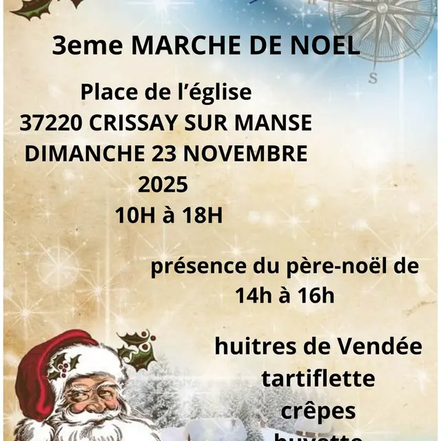 Marché de Noël Crissay-sur-Manse 23 novembre 2025