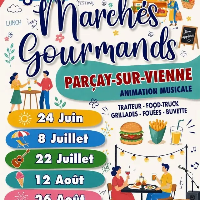 Marchés gourmands Parçay-sur-Vienne été 2026
