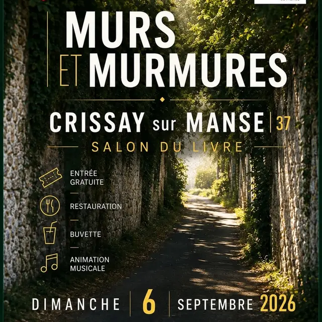 Murs et Murmures Salon du livre Crissay-sur-Manse 6 septembre 2026