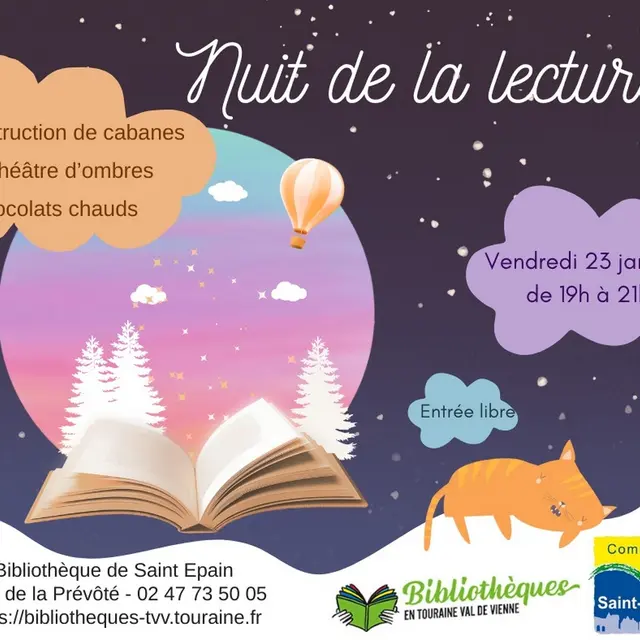 Nuit de la lecture Cabanes contes Saint-Epain 23 janvier 2026