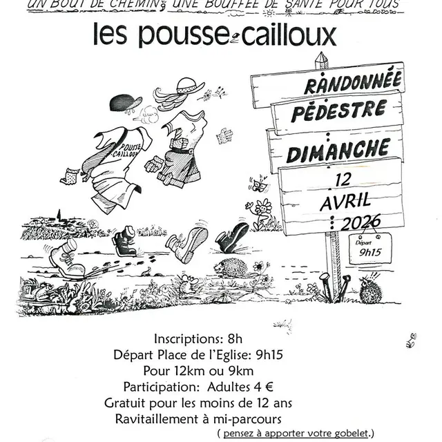 Randonnée Les Pousse Cailloux Crissay-sur-Manse 12 avril 2026