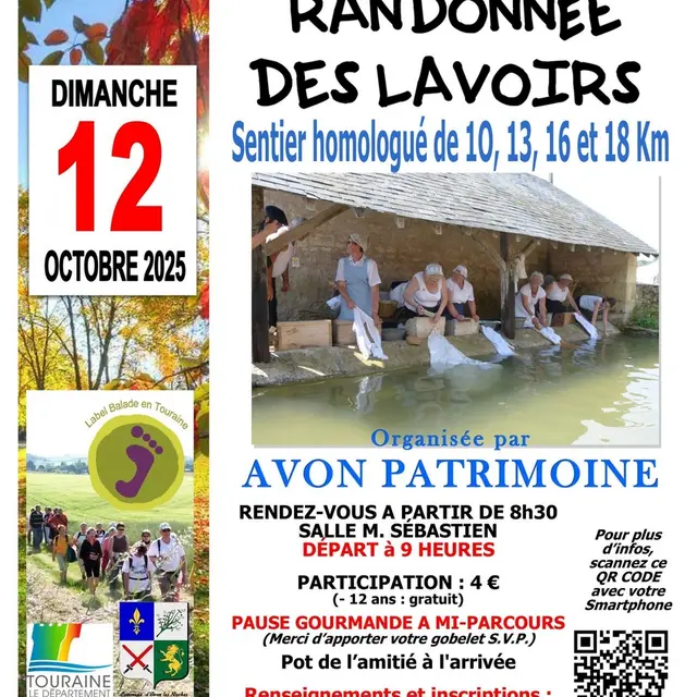 Randonnée des lavoirs Avon-les-Roches 12 octobre 2025