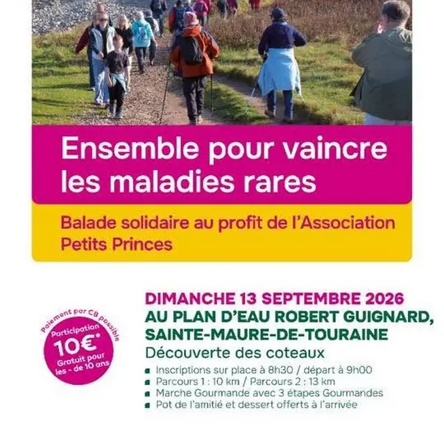 Randonnée solidaire Sainte-Maure-de-Touraine 13 septembre 2026