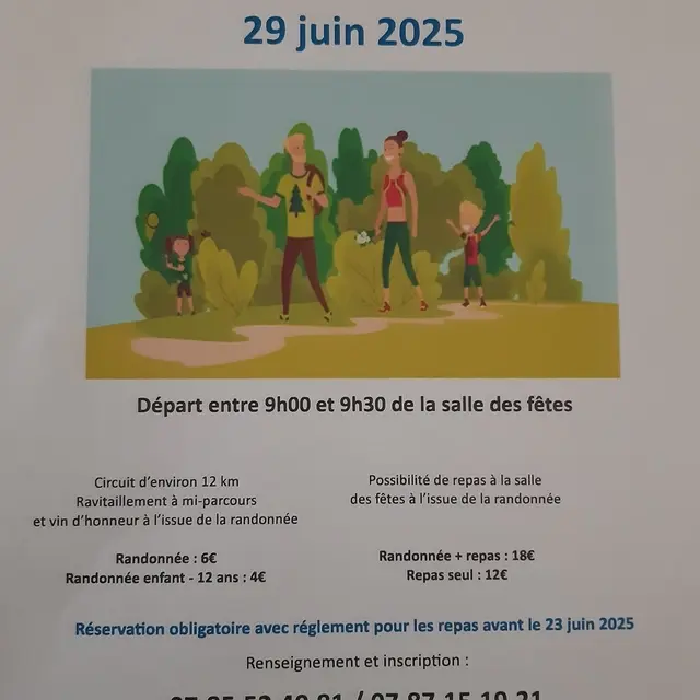Randonnée pédestre Braye-sous-Faye 29 juin 2025