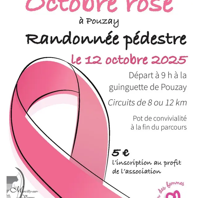 Randonnée pédestre Octobre Rose Pouzay 12 octobre 2025