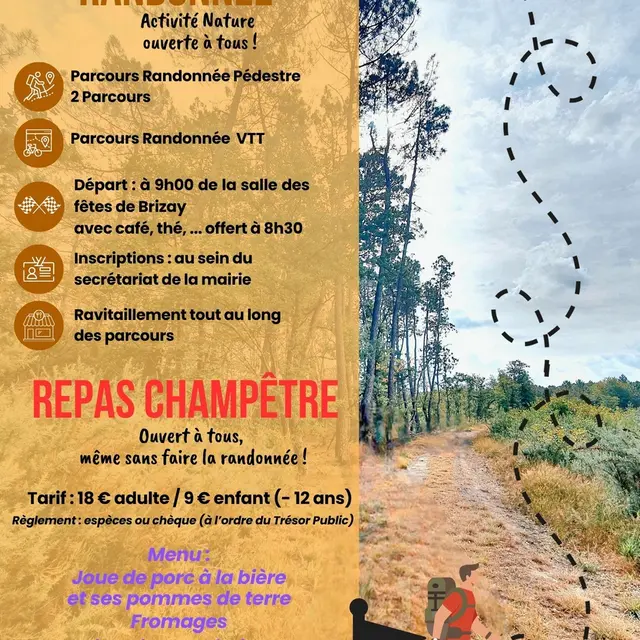 Rando pédestre et VTT Brizay 6 juillet 2025
