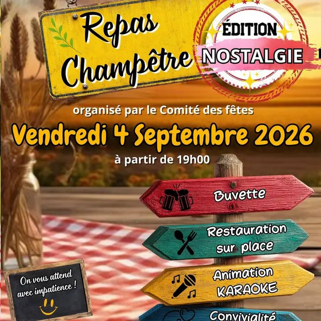 Repas champêtre Rilly-sur-Vienne 4 septembre 2026