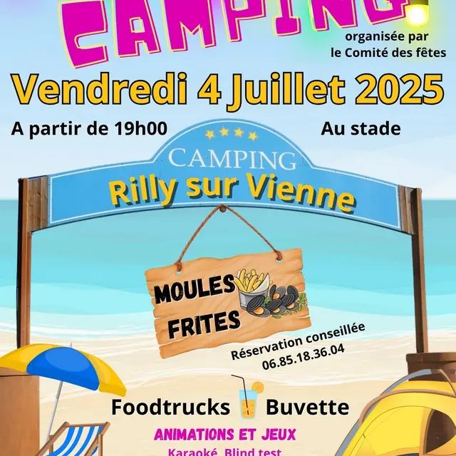 Soirée camping Rilly-sur-Vienne 4 juillet 2025
