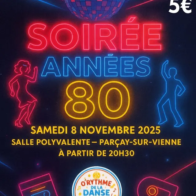 Soirée années 80 Parçay-sur-Vienne 8 novembre 2025