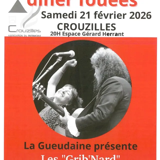 Soirée spectacle et dîner fouées Crouzilles 21 février 2026