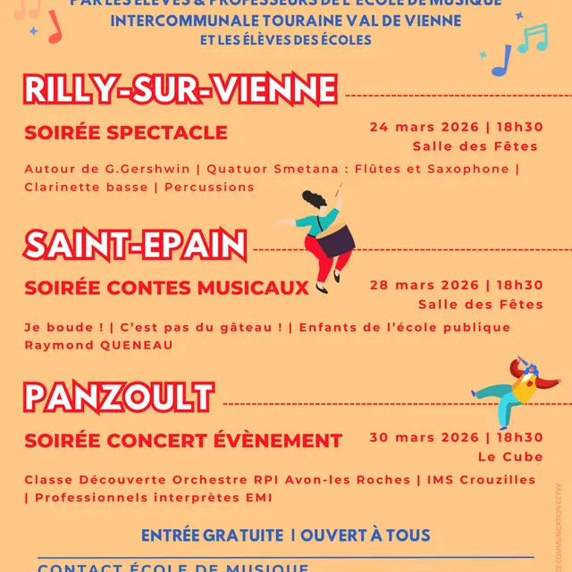 Soirées musicales TVV mars 2026