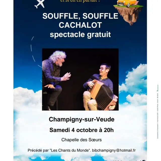 Spectacle Souffle souffle cachalot Champigny-sur-Veude 4 octobre 2025
