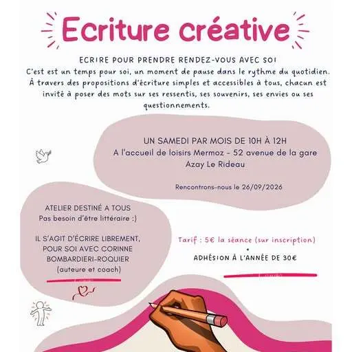 TVI - 26.09.2026 - Villaines les Rochers - Atelier d'Ecriture créative