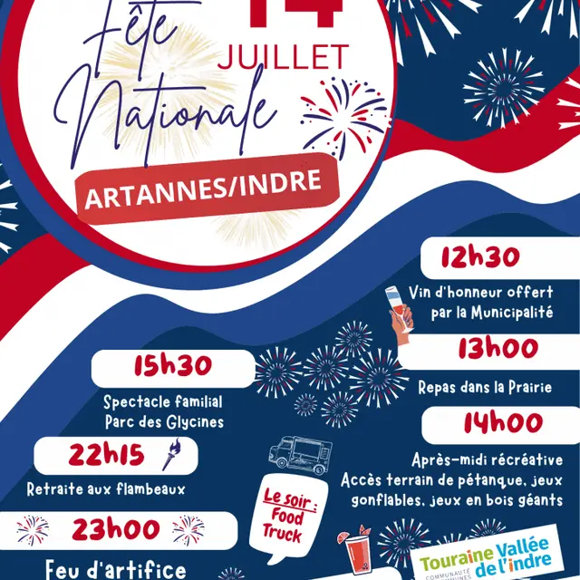 TVI. 14.07 Artannes sur Indre Feu d'artifice
