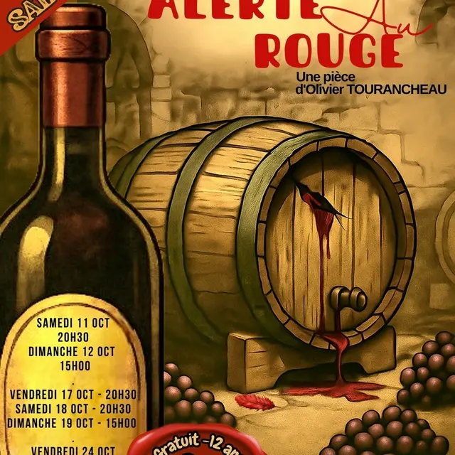 Théâtre Alerte au rouge Saint-Epain octobre 2025