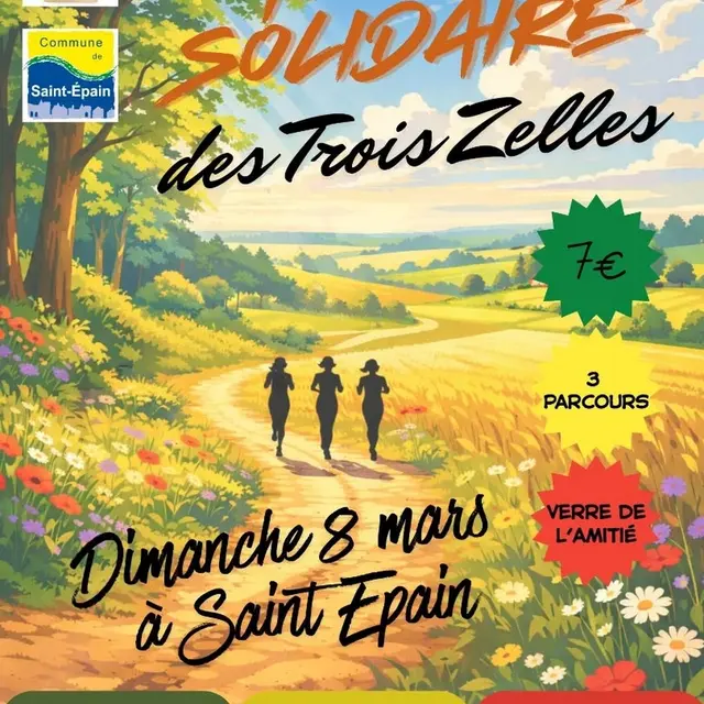 Trail solidaire des Trois Zelles Saint-Epain 8 mars 2026