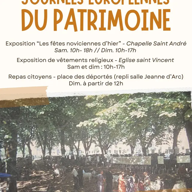 Affiche Tourisme Journées européennes du patrimoine Moderne Orange Marron - 1