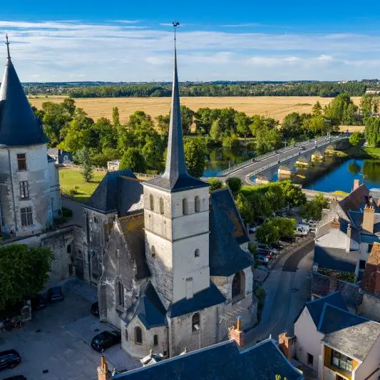 Vue aérienne de Véretz