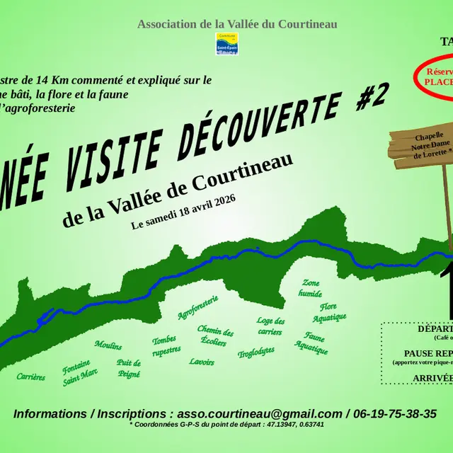 Visite découverte de la Vallée de Courtineau 18 avril 2026
