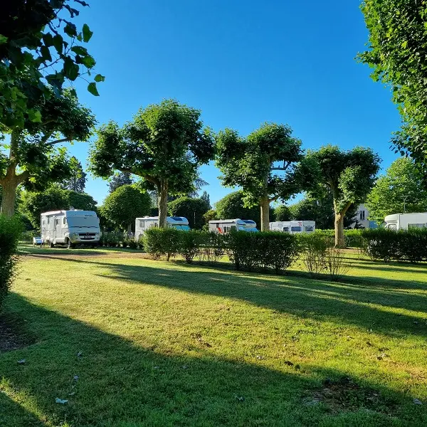 Aire Camping-Car Park de Ligueil. Touraine, Val de Loire, France.