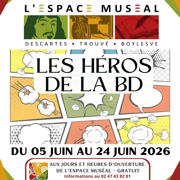 AFFICHES ATELIERS EVENEMENTS  - Affiche expo Héros de la BD