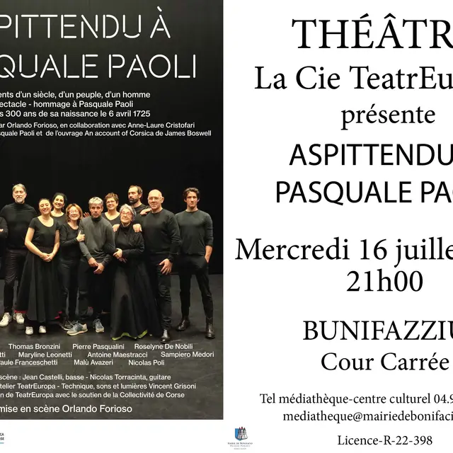 Pièce de théâtre Aspittendu à Pasquale Paoli