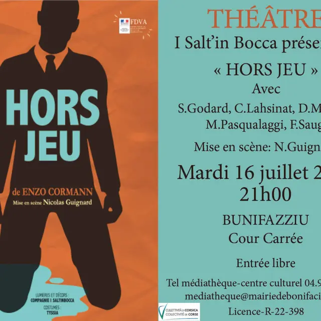 Pièce de théâtre « Hors jeu » de Enzo Cormann