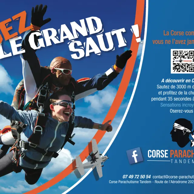 CORSE PARACHUTISME TANDEM