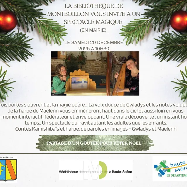 Green and White Simple Merry Christmas Poster Landscape