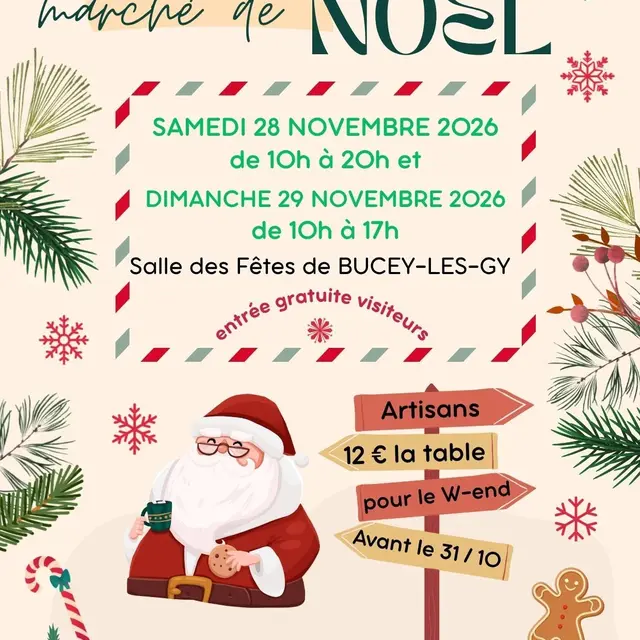 28-29 novembre marché de Noël Bucey