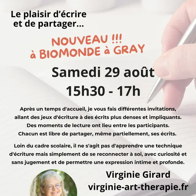 Atelier découverte de l'écriture créative
