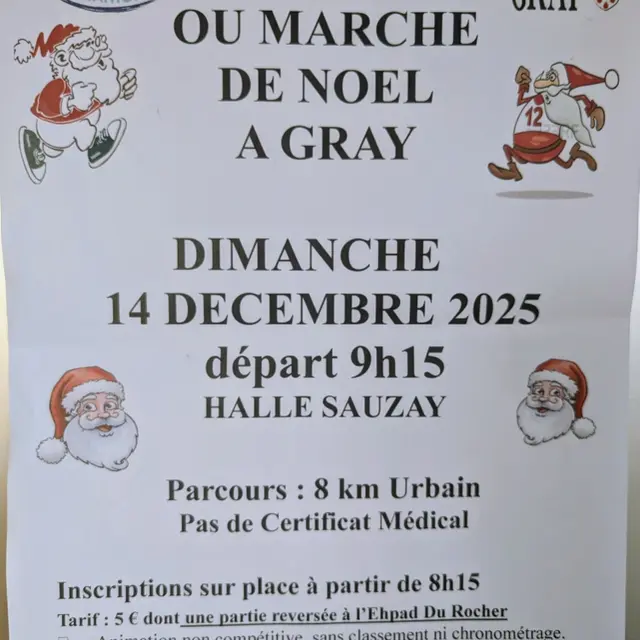 Course ou marche de Noël