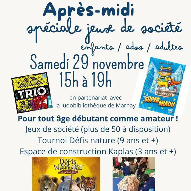Après-midi jeux de société