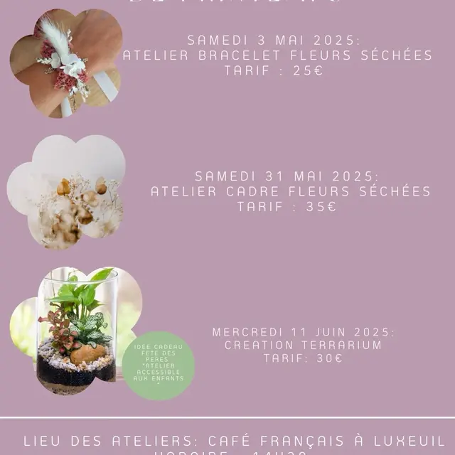 Ateliers de printemps Le Lys Blanc