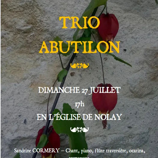 TRIO ABUTILON - Affiche concert 27 juillet