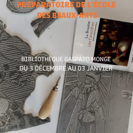 Affiche exposition linogravure classe prépa