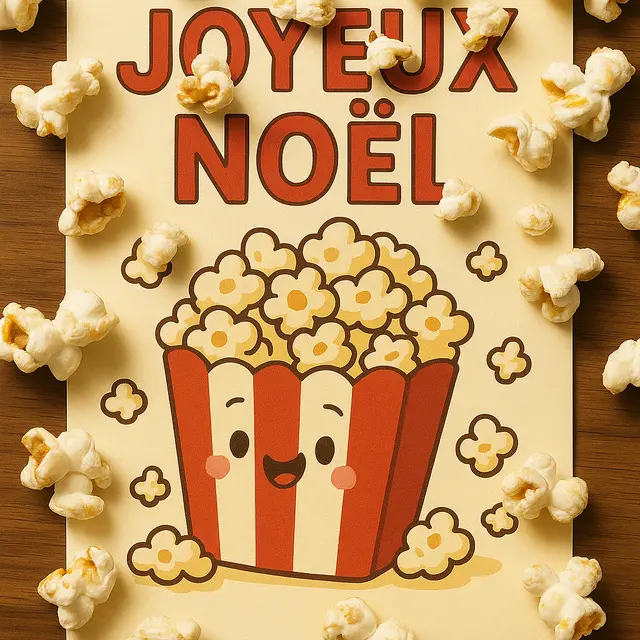 Carte de voeux pop corn