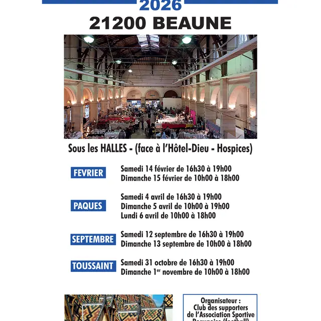 Club des supporters AS Beaune - Brocantes 2026